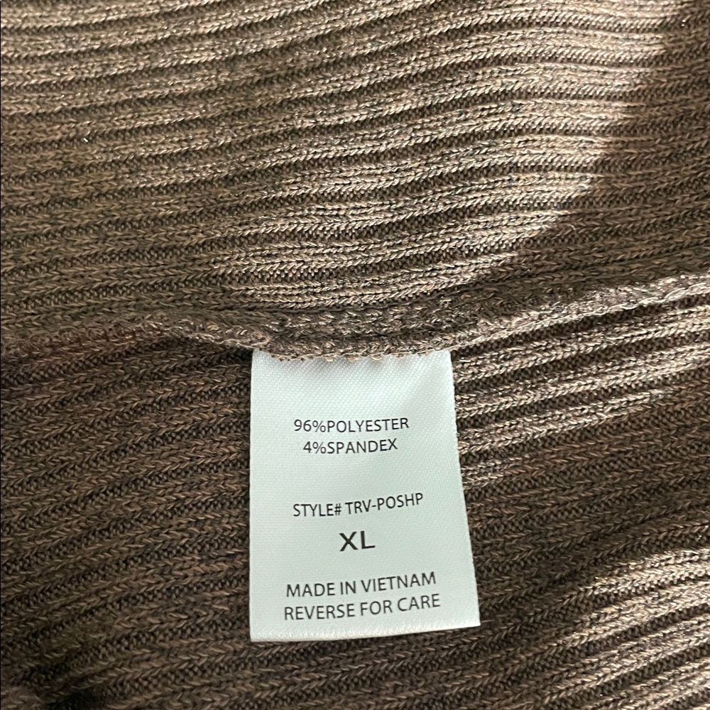 D6- NEW NWT Scarlett Ribbed Long-Sleeve Sweater Midi Dress in Brown - Picture 4 of 4